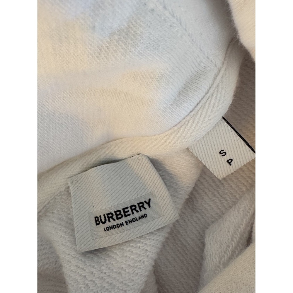 $840 Burberry Unicorn White Hoodie Small Cotton Sweatshirt Women's S M - Picture 3 of 7